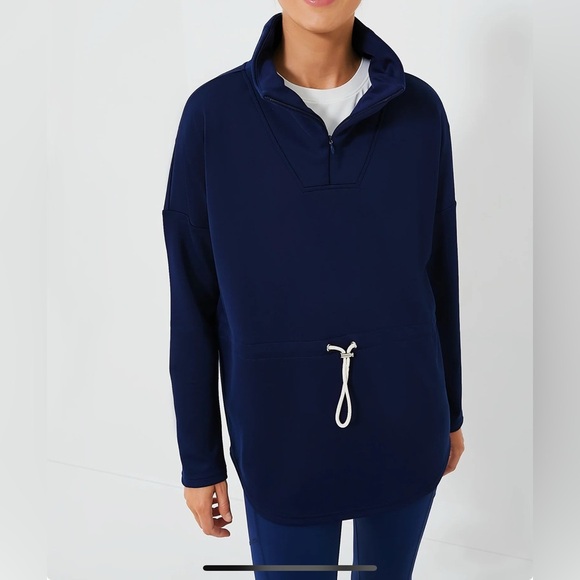 NWOT TUCKERNUCK TNUCK SPORT Navy Cinched Natalie Quarter Zip Sz XS - Picture 4 of 12